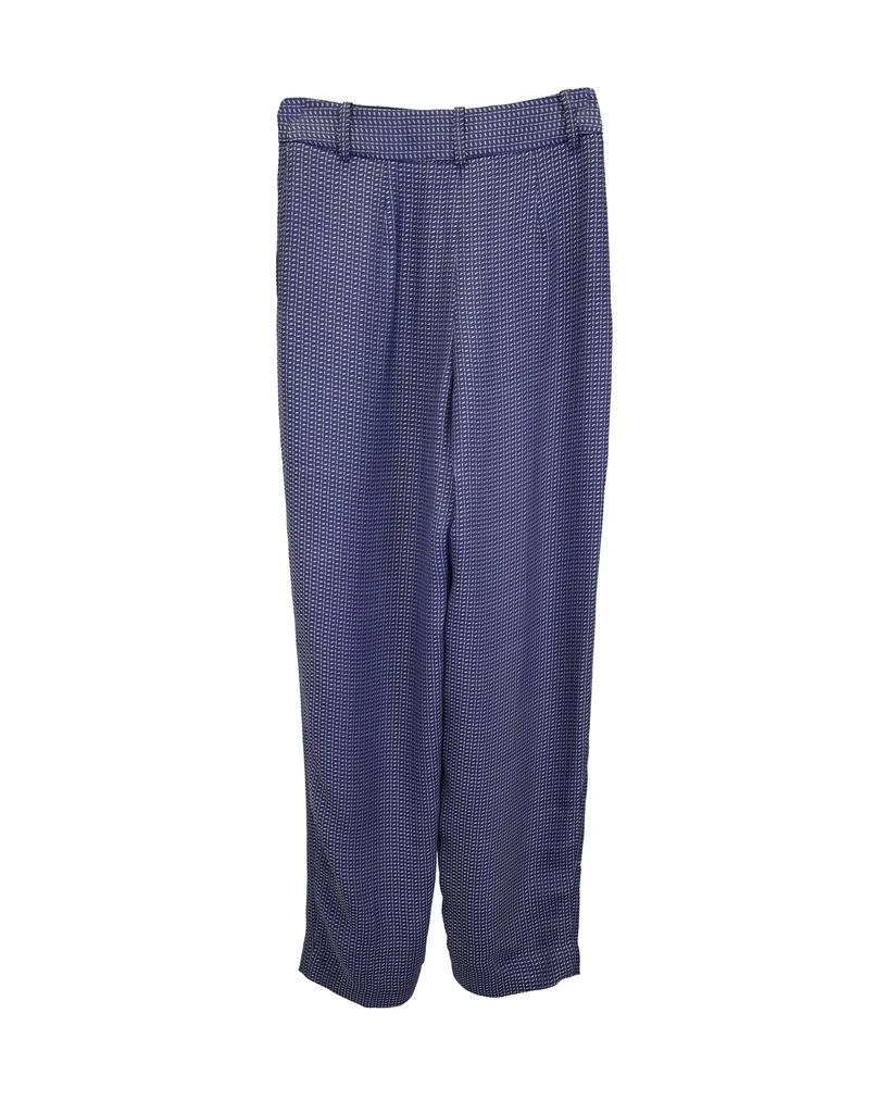 商品[二手商品] Giorgio Armani|Patterned Pleated Trousers in Blue Viscose,价格¥1388,第2张图片详细描述
