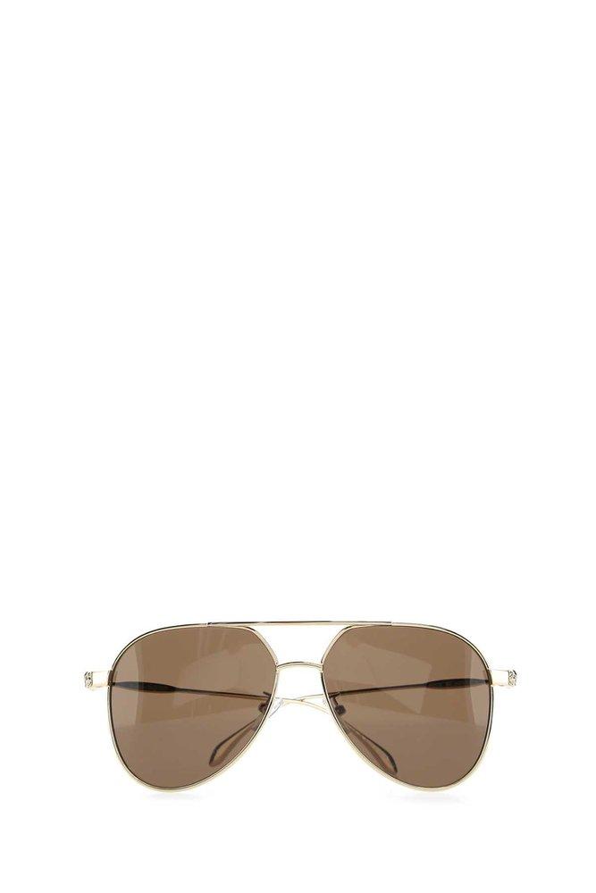 Alexander McQueen Eyewear Aviator-Frame Sunglasses商品第1张图片规格展示