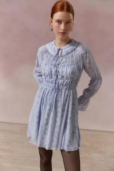 商品Kimchi Blue|Kimchi Blue Lonie Smocked Mini Dress,价格¥152,第3张图片详细描述