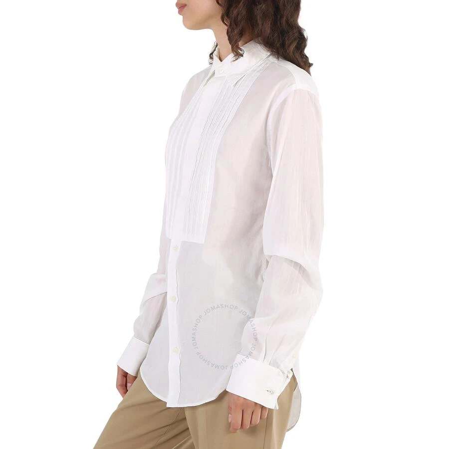 商品Burberry|Ladies White Ribbed Panel Shirt,价格¥479,第2张图片详细描述