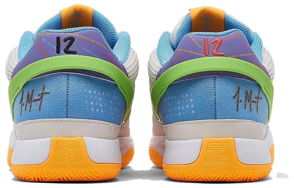 商品[国内直发] NIKE|Ja 1 \"Trivia\" 莫兰特1代 时尚百搭 减震防滑耐磨 低帮 实战篮球鞋 男款 灰蓝橙,价格¥995,第6张图片详细描述