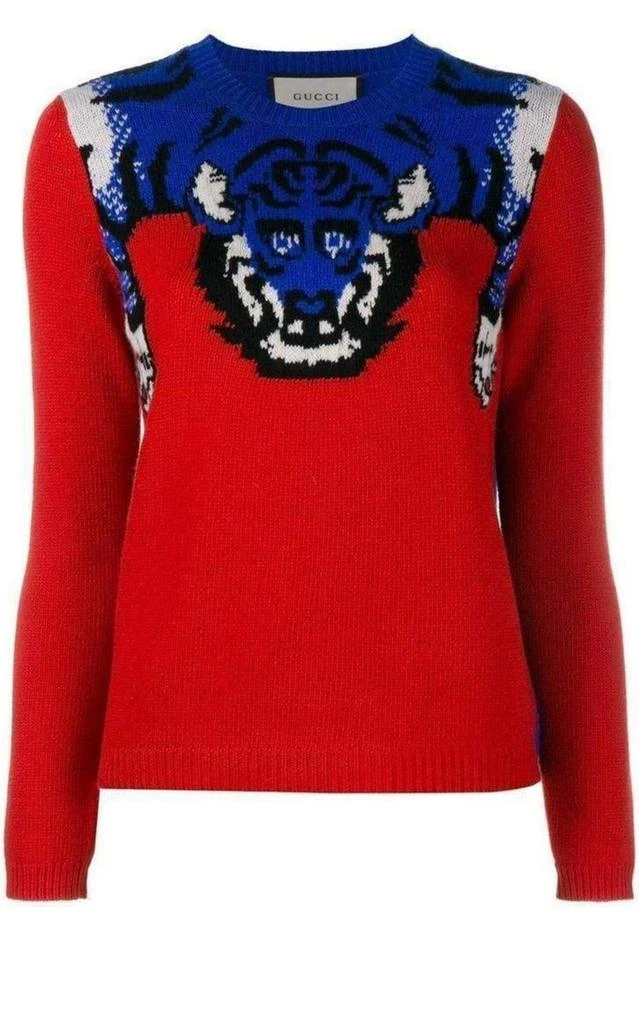 商品Gucci|Tiger Knit Sweater Jumper,价格¥6968,第1张图片