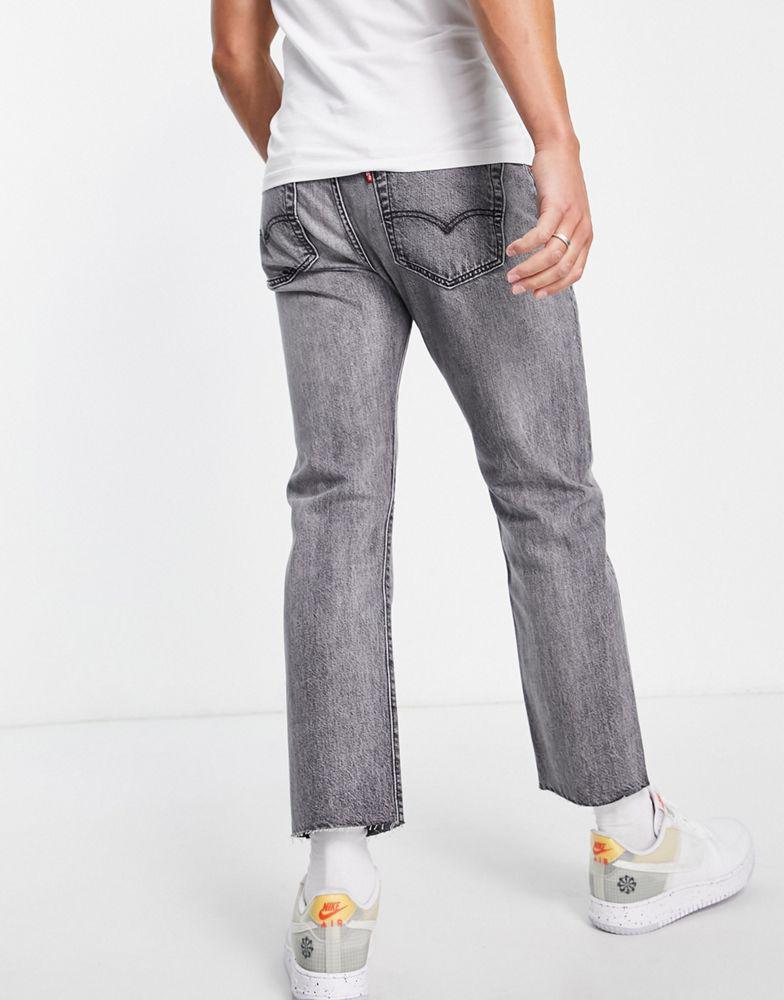 商品Levi's|Levi's 501 '93 crop jeans in grey wash with knee rip,价格¥323,第5张图片详细描述