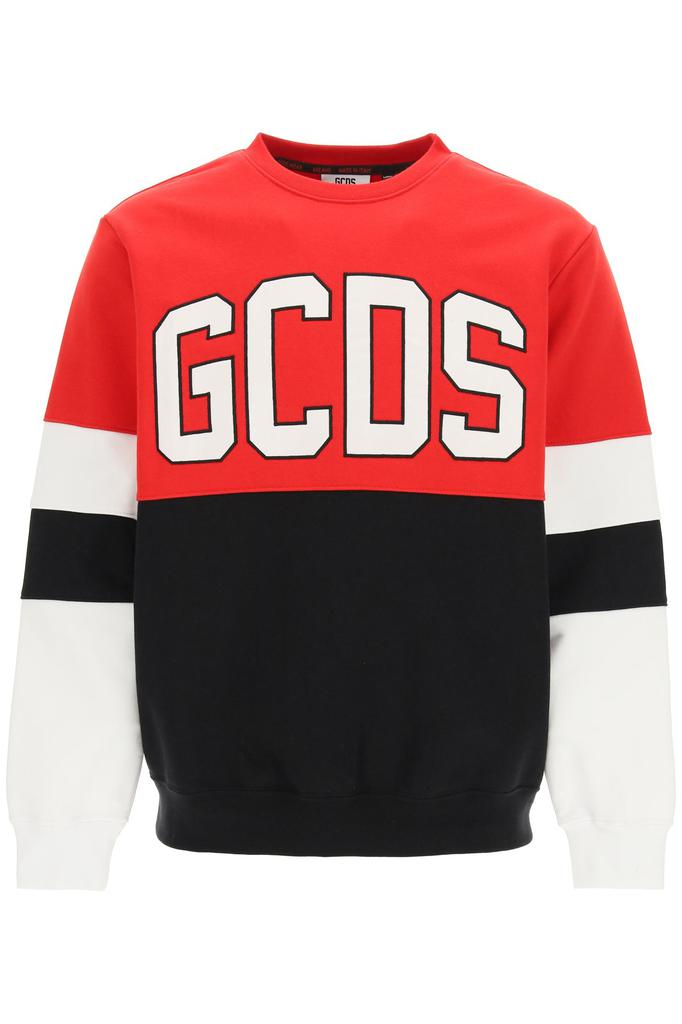 Gcds color block sweatshirt with logo patch商品第1张图片规格展示