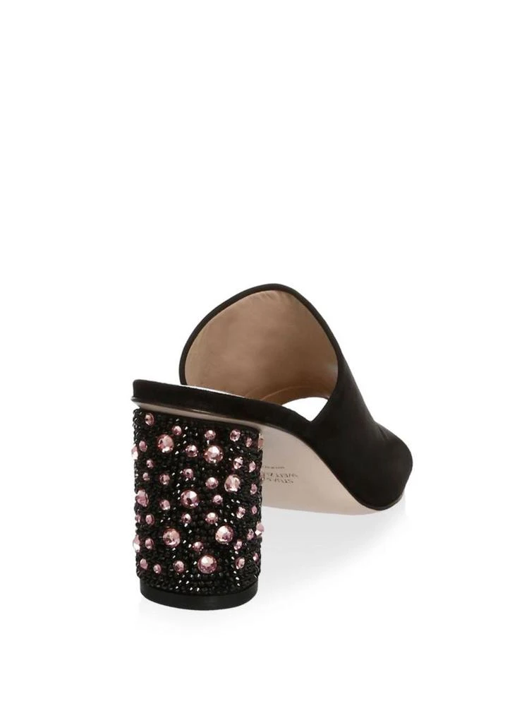 商品Stuart Weitzman|Stuart Weitzman - Glitsy Suede Mules,价格¥1793,第2张图片详细描述