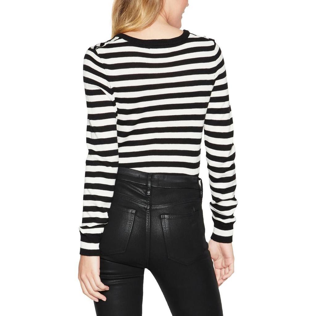商品BCBG|BCBGeneration Women's Long Sleeve Striped Graphic Pullover Sweater,价格¥74,第6张图片详细描述
