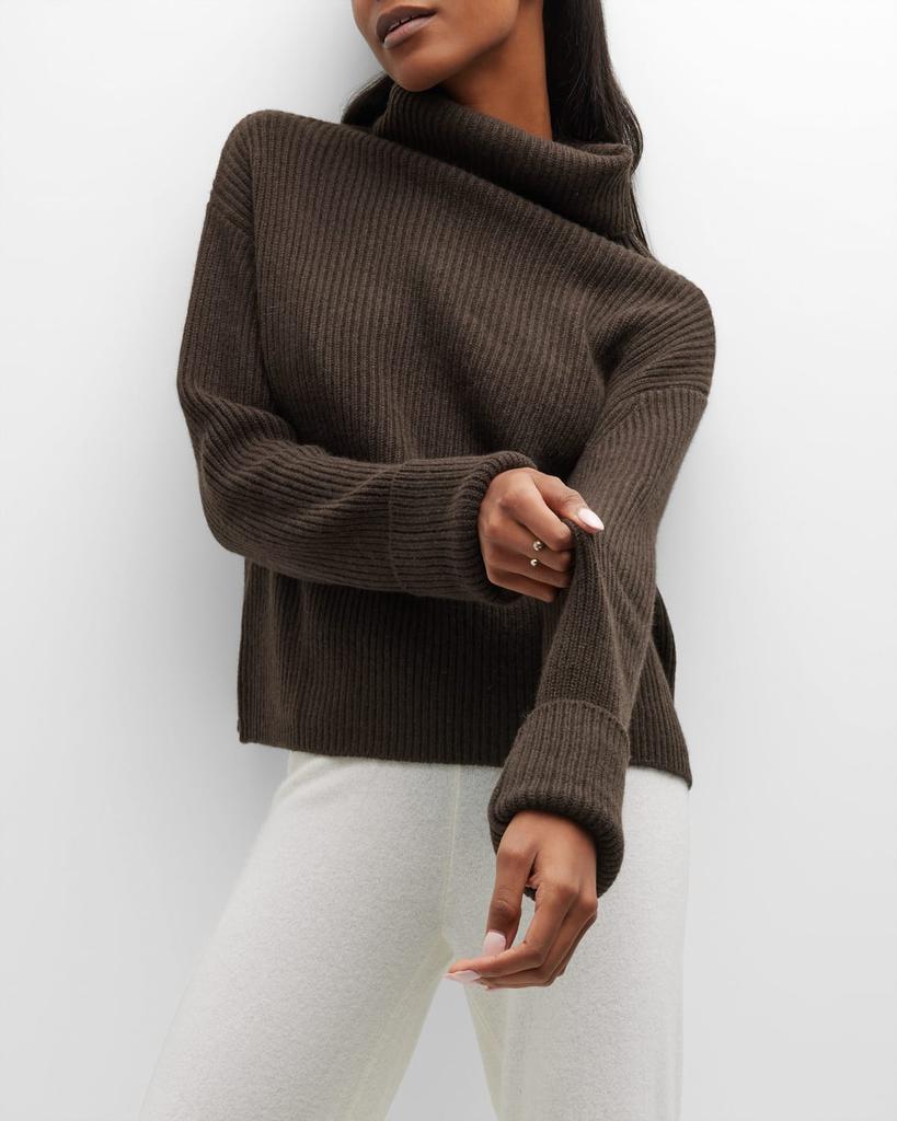 Ella Funnel-Neck Cashmere Pullover Sweater商品第7张图片规格展示