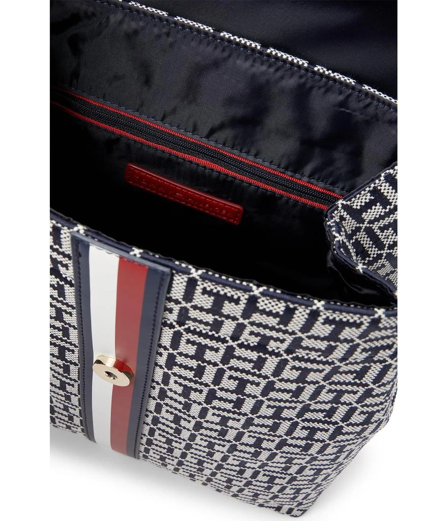 商品Tommy Hilfiger|Ruby II Flap Backpack w/ Hangoff-Square Monogram Jacquard,价格¥611,第3张图片详细描述