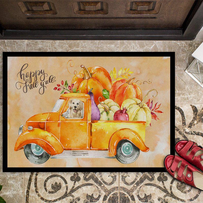 商品Caroline's Treasures|24 in x 36 in Fall Harvest Golden Retriever Door Mat Indoor/Outdoor,价格¥312,第2张图片详细描述