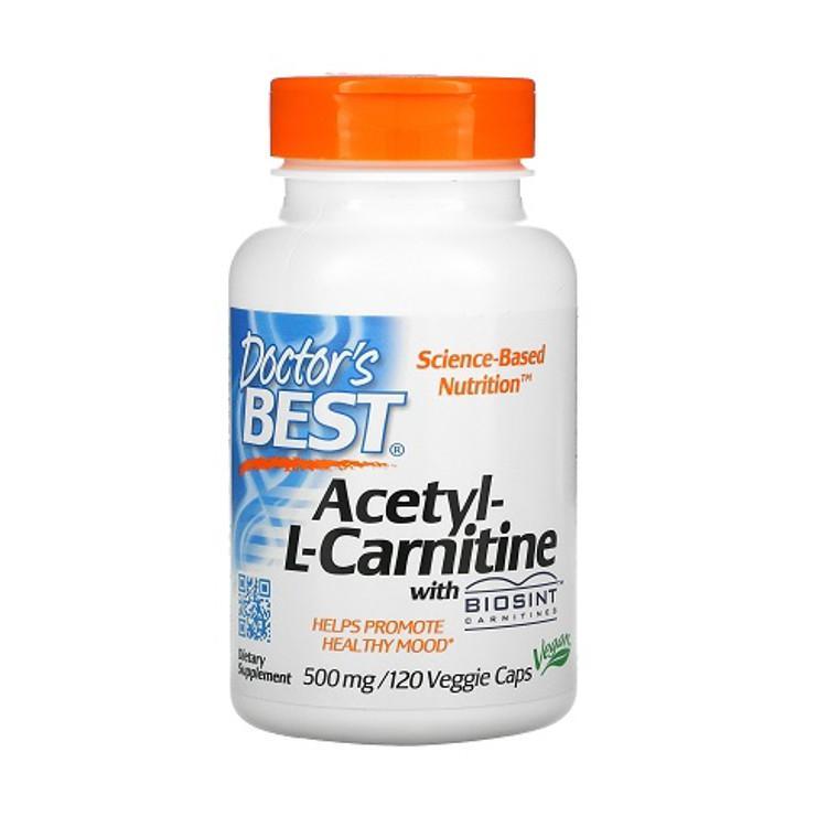 商品Doctors Best Vitamins|Doctors Best Acetyl L-Carnitine with Biosint Carnitines 500 mg Veggie Capsules, 120 Ea,价格¥218,第1张图片