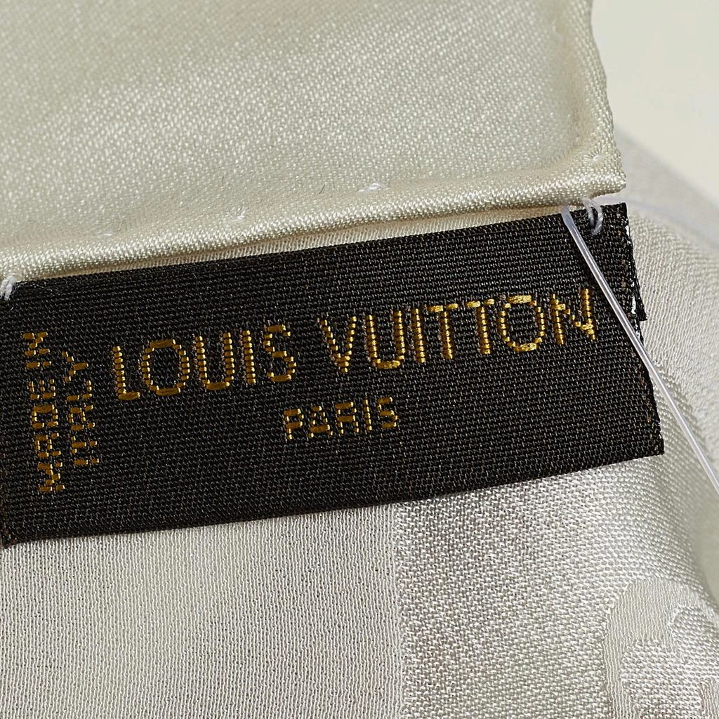 商品[二手商品] Louis Vuitton|Louis Vuitton Ivory Monogram Jacquard Silk Monaco Scarf,价格¥3317,第4张图片详细描述