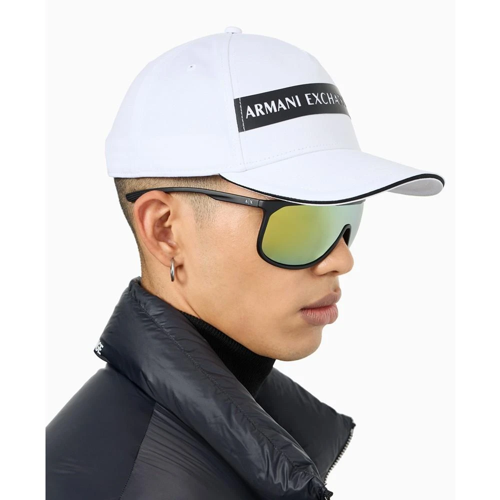 商品Armani Exchange|Men's Stripe Logo Baseball Hat,价格¥484,第3张图片详细描述