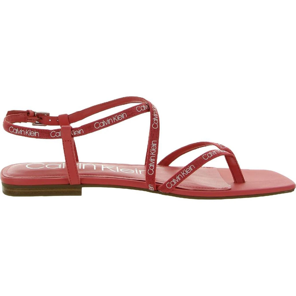 商品Calvin Klein|Calvin Klein Womens Myra Faux Leather Strappy Flat Sandals,价格¥130,第3张图片详细描述