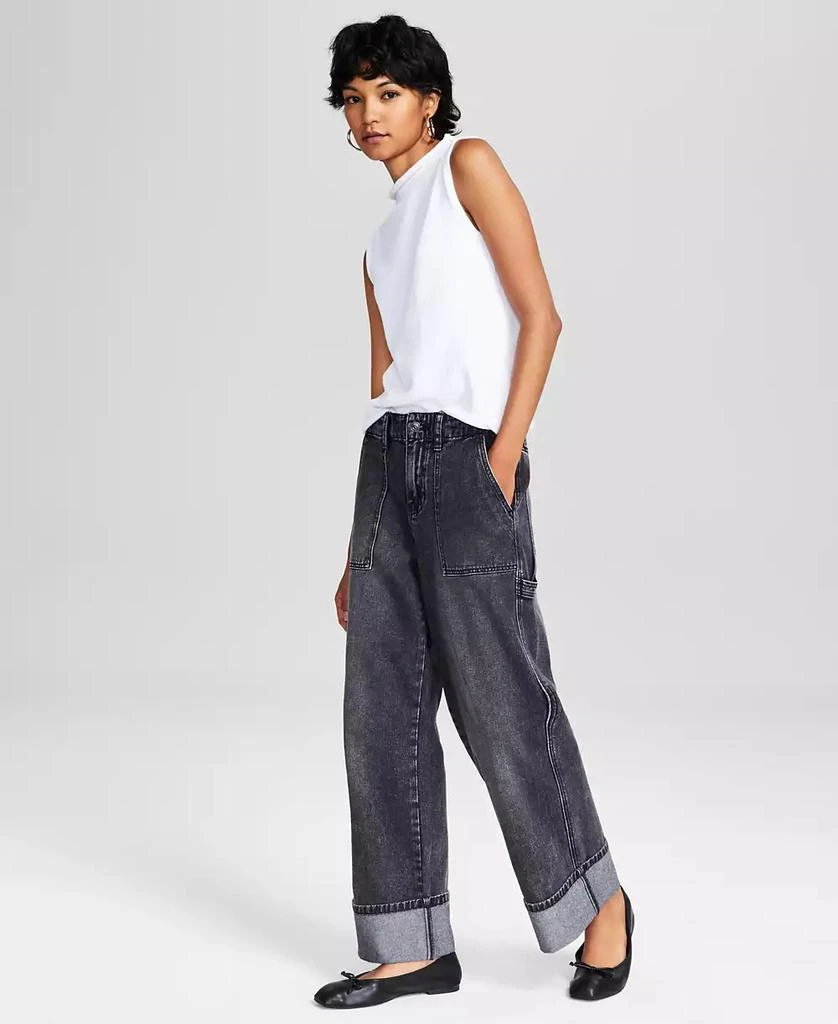 商品And Now This|Women's Wide-Leg Utility Cuffed Jeans, Created for Macy's,价格¥235,第3张图片详细描述