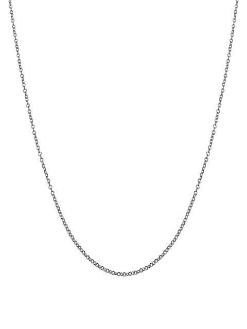商品Oradina|10K White Solid Gold Rimini Rolo Chain,价格¥1439,第1张图片
