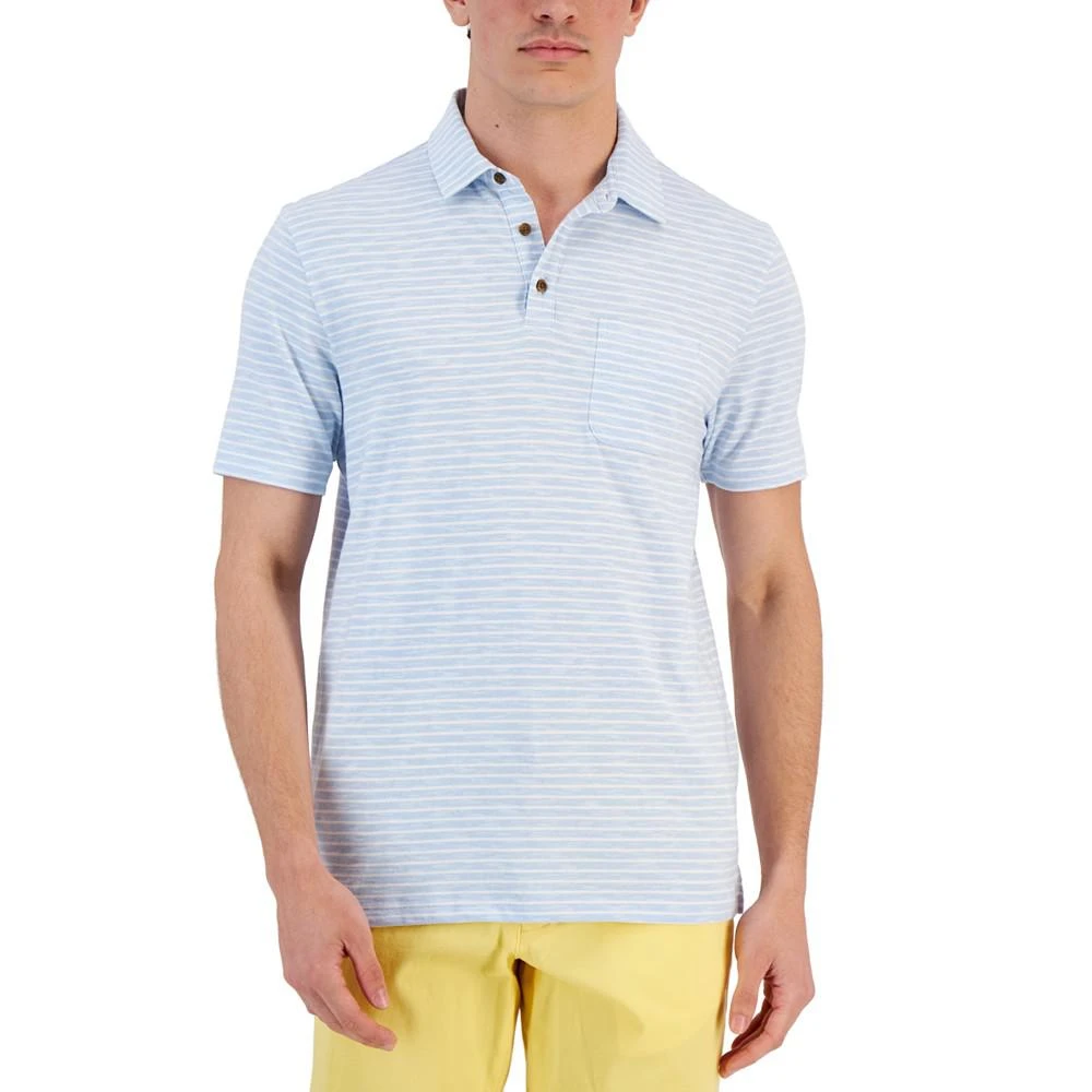 商品Club Room|Men's Marled Stripe Polo, Created for Macy's,价格¥132,第1张图片