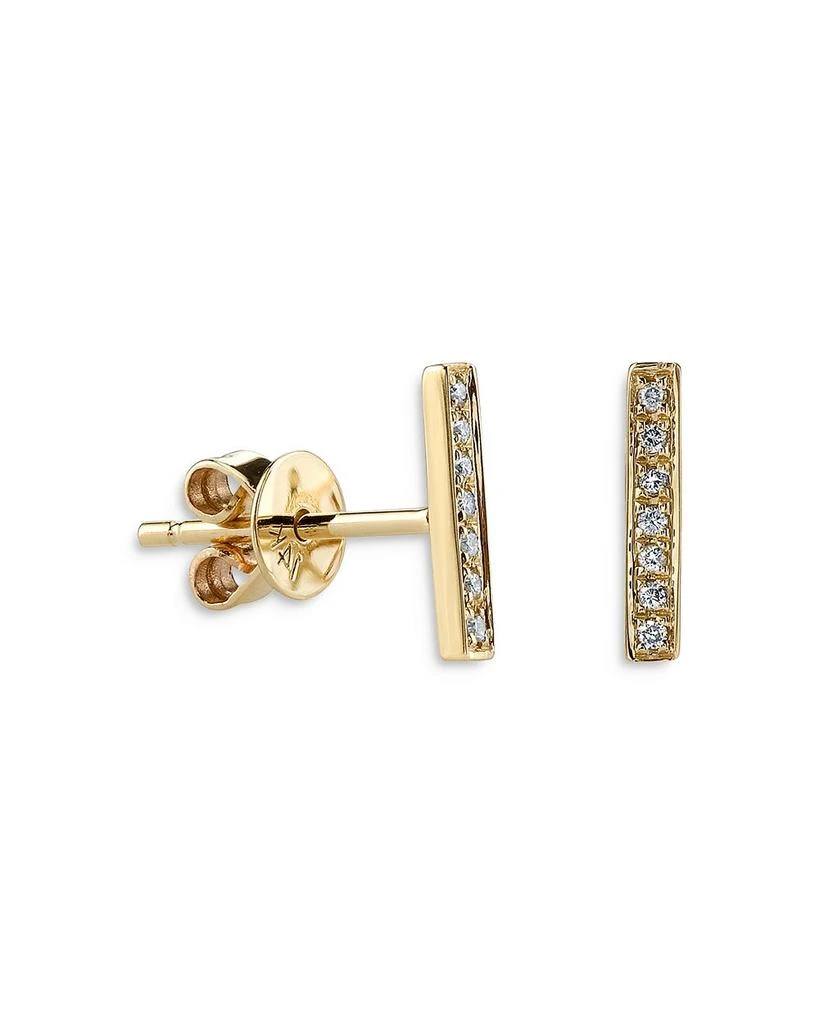 商品Sydney Evan|14k Yellow Gold Diamond Bar Stud Earrings,价格¥4689,第1张图片