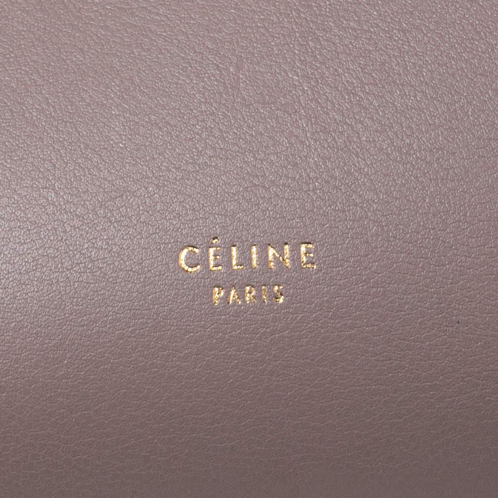 Celine Beige/Navy Blue Leather Mini Belt Top Handle Bag商品第9张图片规格展示