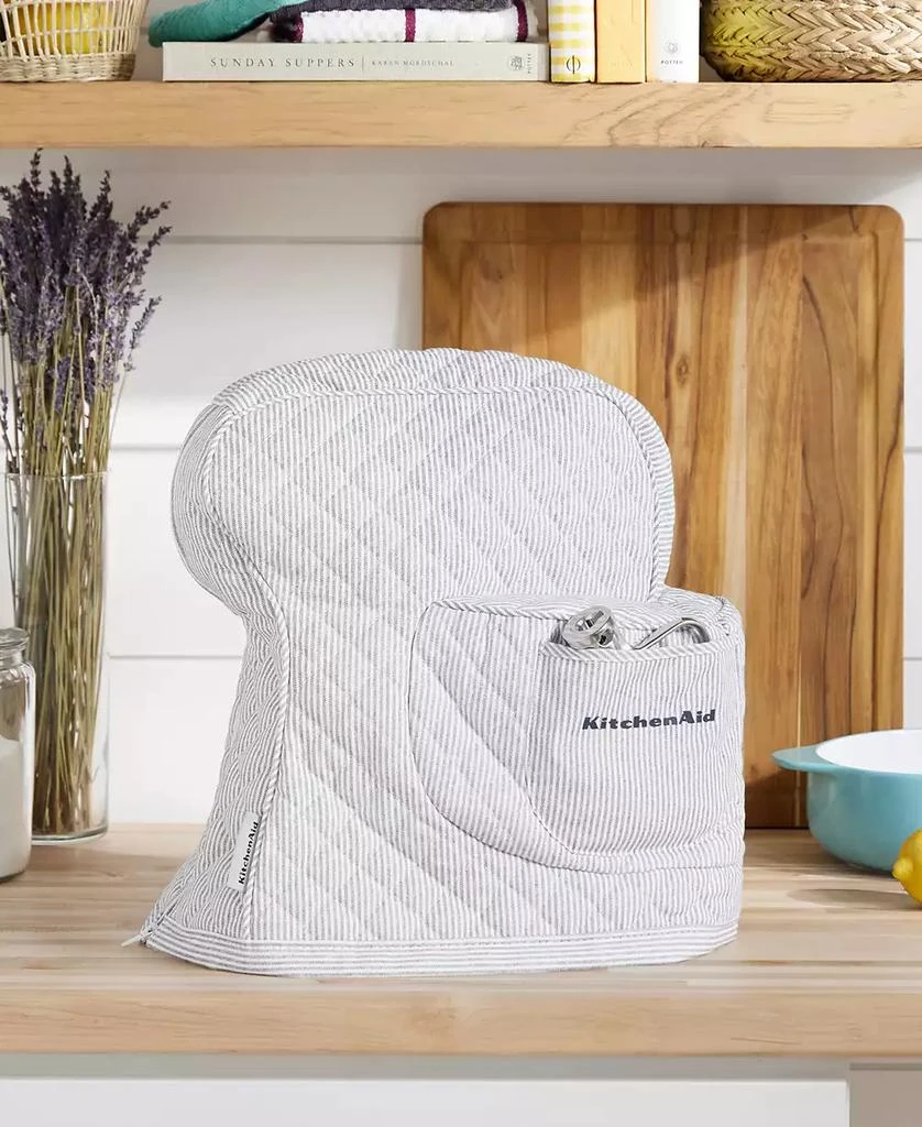 Fitted Tilt-Head Ticking Stripe Stand Mixer Cover with Storage Pocket Quilted, 14.37" x 18" x 10" 商品