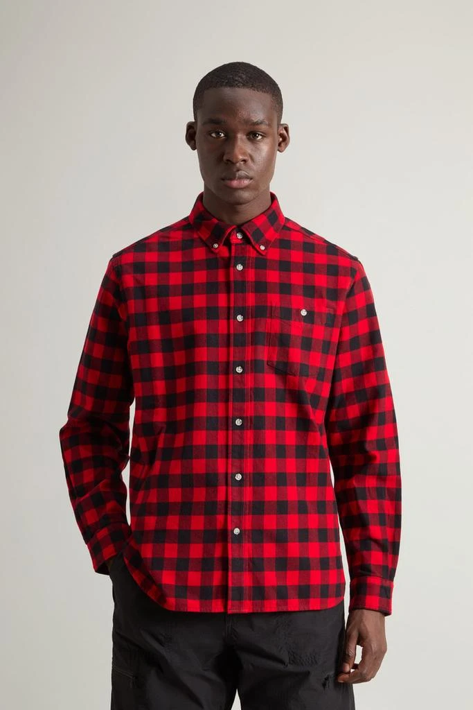 商品Woolrich|Traditional Flannel Check Shirt - Men - Green,价格¥1491,第1张图片