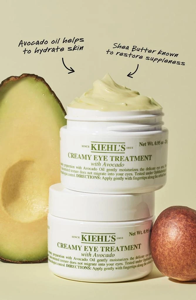 商品Kiehl's|Creamy Eye Treatment with Avocado Nourishing Eye Cream Set USD $110 Value,价格¥510,第5张图片详细描述