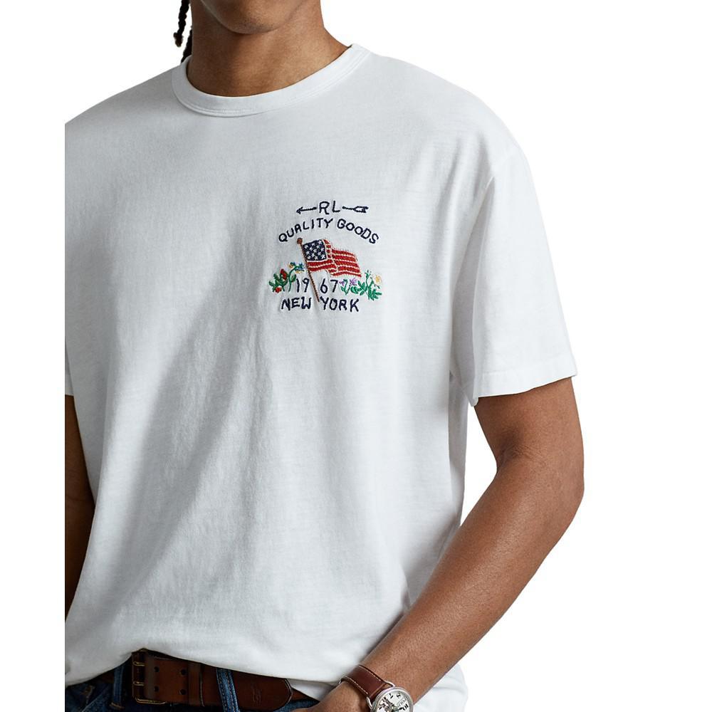 商品Ralph Lauren|Men's Classic-Fit Flag Jersey T-Shirt,价格¥359,第5张图片详细描述