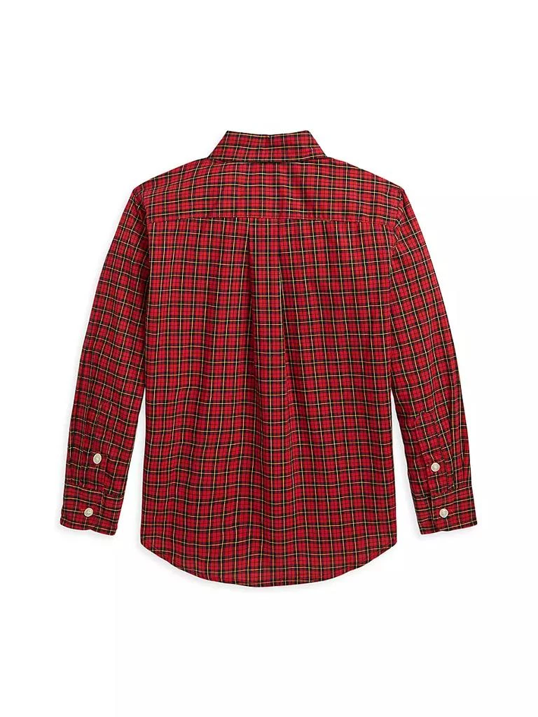 商品Ralph Lauren|Little Boy's & Boy's Plaid Long-Sleeve Button-Down Shirt,价格¥303,第3张图片详细描述