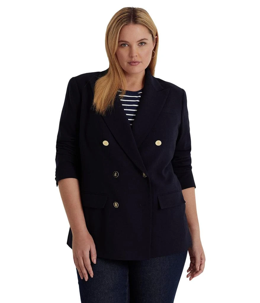 商品Ralph Lauren|Plus Size Wool Crepe Blazer,价格¥2591,第1张图片