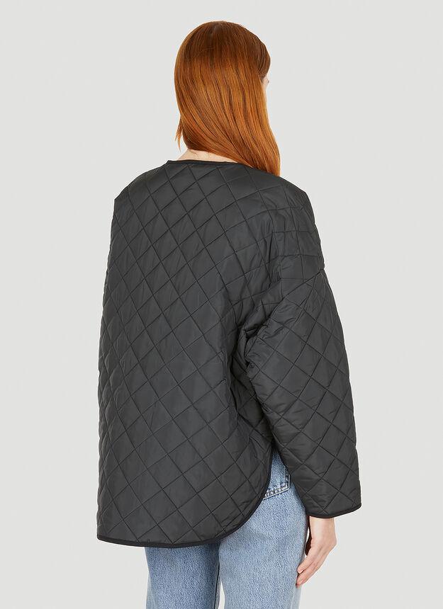 Quilted Jacket in Black商品第4张图片规格展示