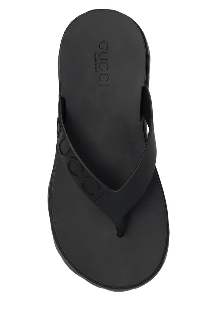 商品Gucci|Gucci Logo Detail Platform Sandals,价格¥2321,第4张图片详细描述