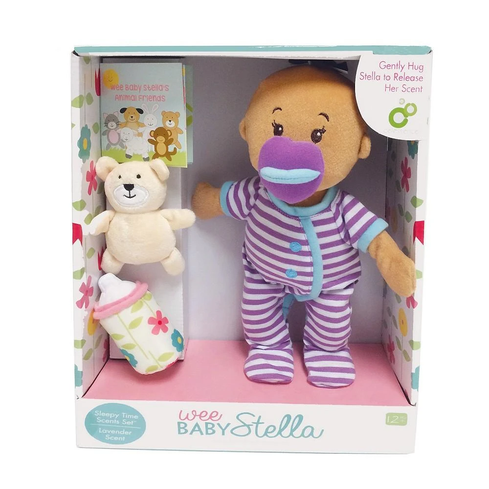 商品Manhattan Toy Company|Manhattan Toy Wee Baby Stella Beige Sleepy Times Scent 12 Inch Soft Baby Doll Set,价格¥277,第1张图片