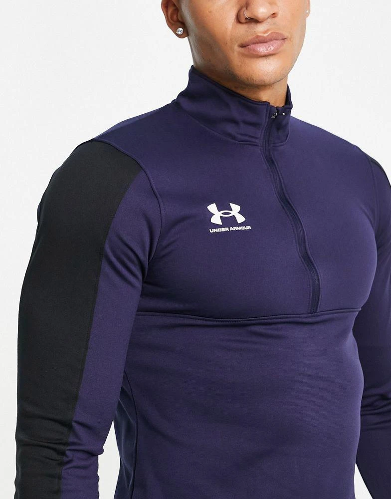 商品Under Armour|Under Armour Football Challenger mid layer top in navy,价格¥393,第2张图片详细描述