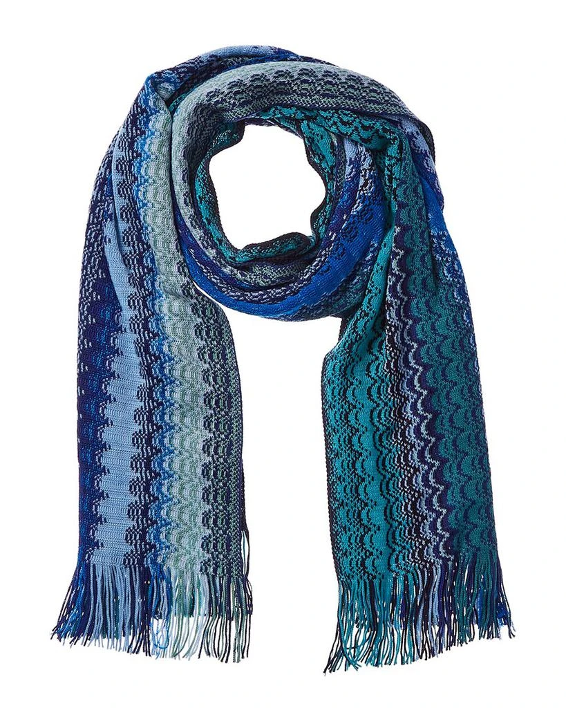 商品Missoni|Wool-Blend Scarf, Blue,价格¥636,第1张图片