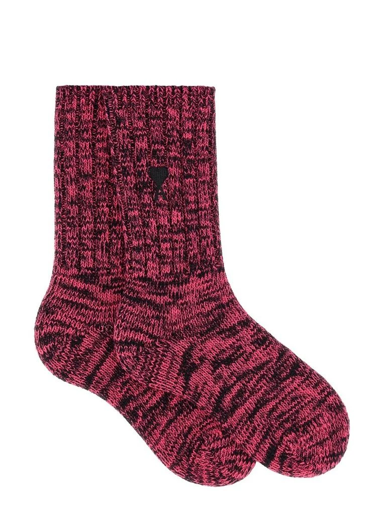 商品AMI|AMI Logo Embroidered Crew Socks,价格¥217,第1张图片