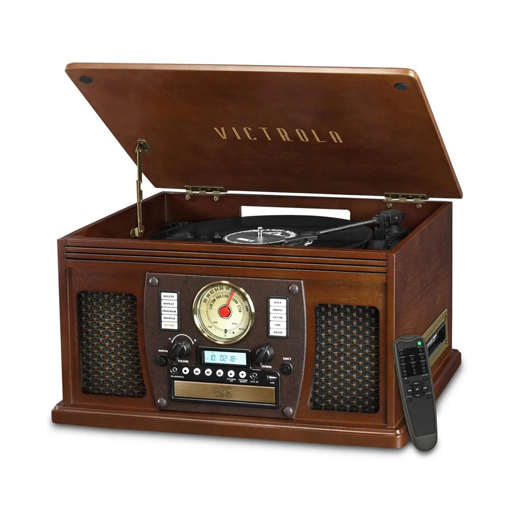 商品Innovative Technology|Victrola Wood 8-in-1 Nostalgic Bluetooth Record Player,价格¥1418,第1张图片