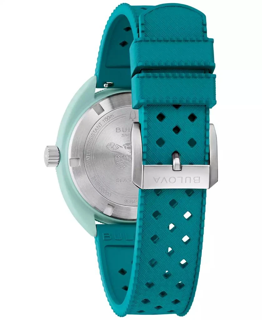 商品Bulova|Men's Snorkel Green HNBR Rubber Strap Watch 41mm,价格¥2591,第3张图片详细描述