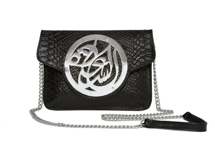 商品Dareen Hakim Collection|Le Icon Le Icon Pochette : Black Python Silver Happiness 单肩包,价格¥2173,第1张图片