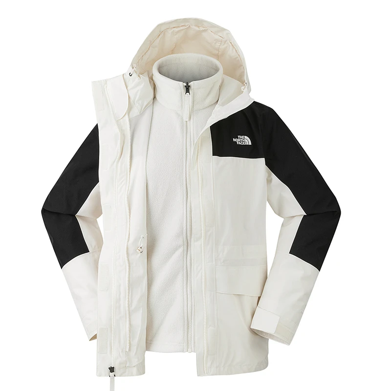 商品[国内直发] The North Face|北面  城市户外系列 Elements抓绒内胆三合一保暖户  FW24 防水防泼水保暖冲锋衣 女款 沙丘白,价格¥1946,第1张图片
