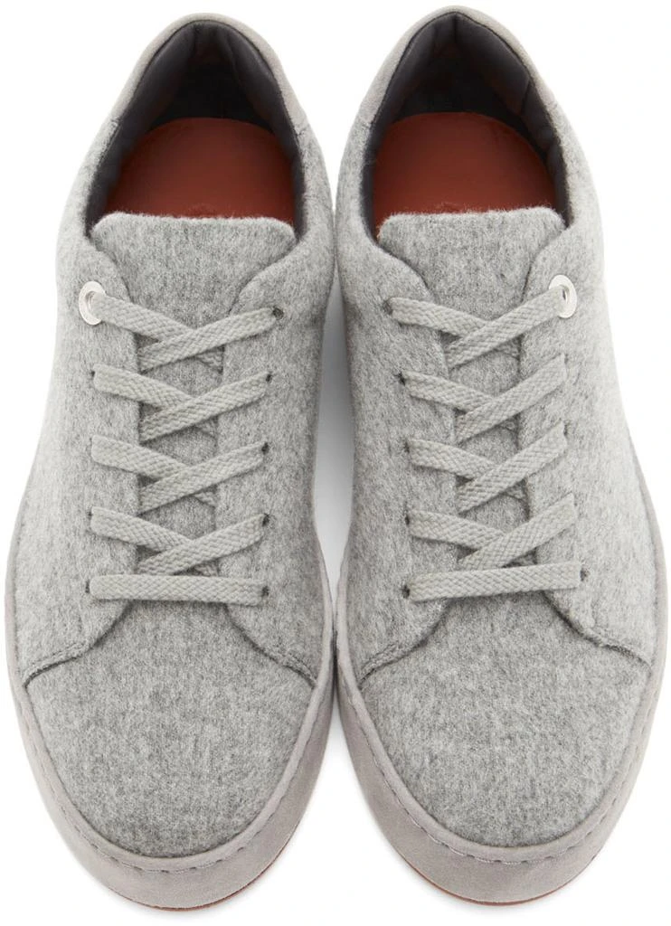 商品Loro Piana|Grey Cashmere Nuages Sneakers,价格¥8776,第5张图片详细描述