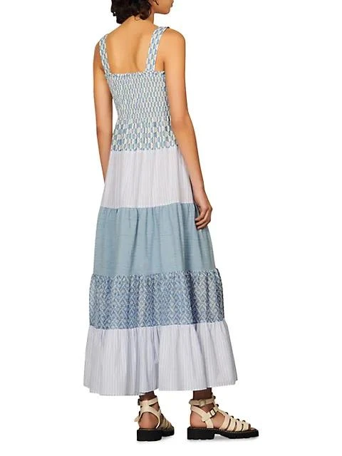 商品Sandro|Tropea Gathered Maxi Dress,价格¥1823,第3张图片详细描述