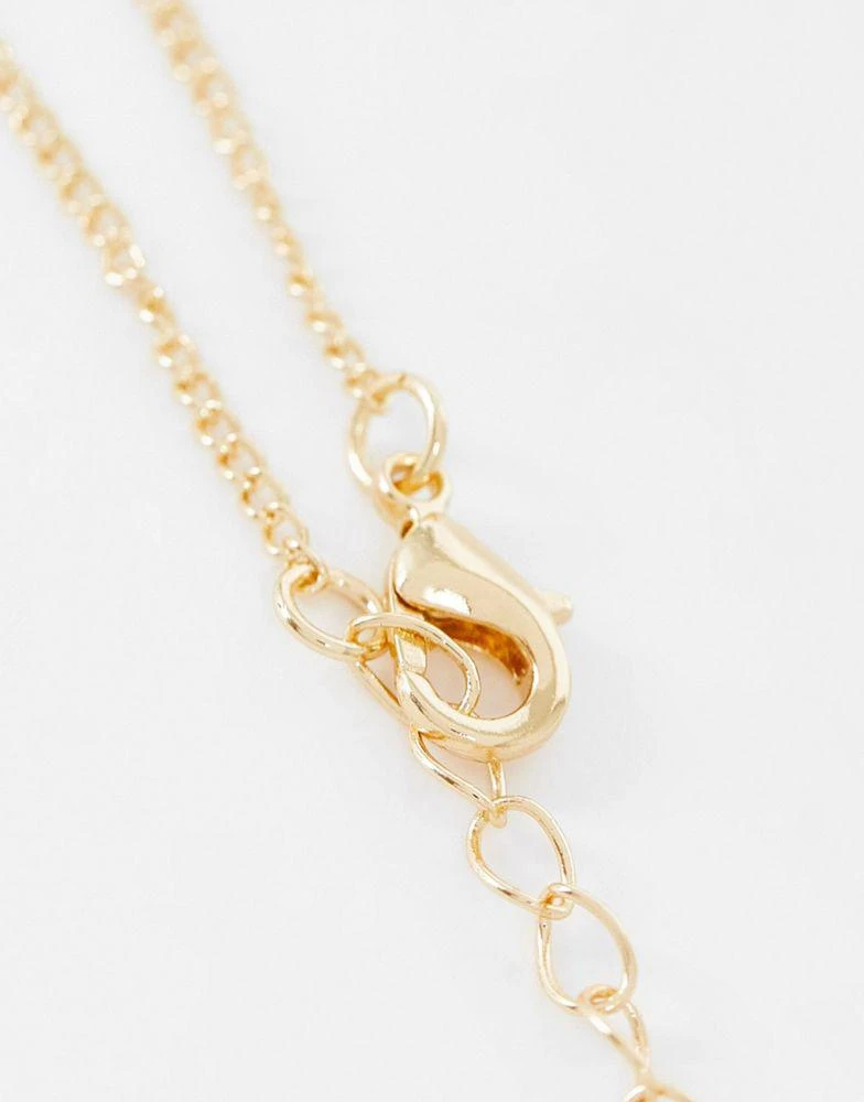 商品Reclaimed Vintage|Reclaimed Vintage unisex St Christopher necklace in gold,价格¥129,第3张图片详细描述