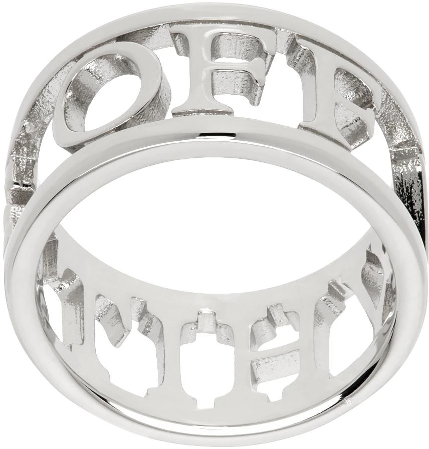 商品Off-White|Silver Logo Lettering Ring,价格¥1015,第1张图片