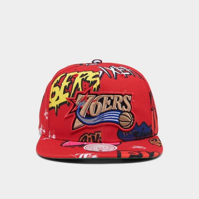 商品Mitchell and Ness|Mitchell & Ness Philadelphia 76ers NBA Sticker Pack Hardwood Classics Snapback Hat,价格¥186,第3张图片详细描述