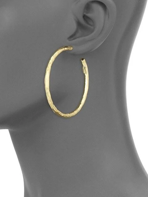 商品Ippolita|Glamazon 18K Yellow Gold #4 Hoop Earrings/2.15",价格¥18916,第2张图片详细描述