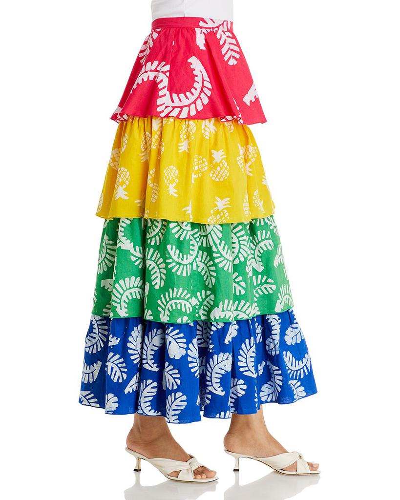 Rainbow Leaf Print Maxi Skirt - 100% Exclusive商品第6张图片规格展示