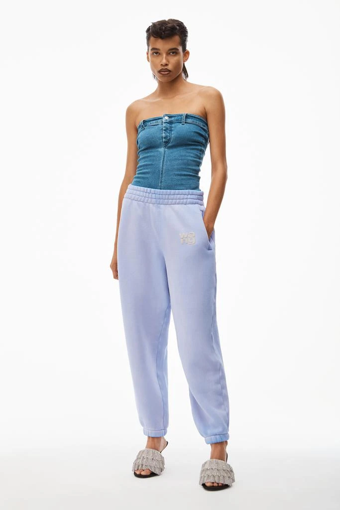 商品Alexander Wang|puff logo sweatpant in structured terry,价格¥1146,第2张图片详细描述