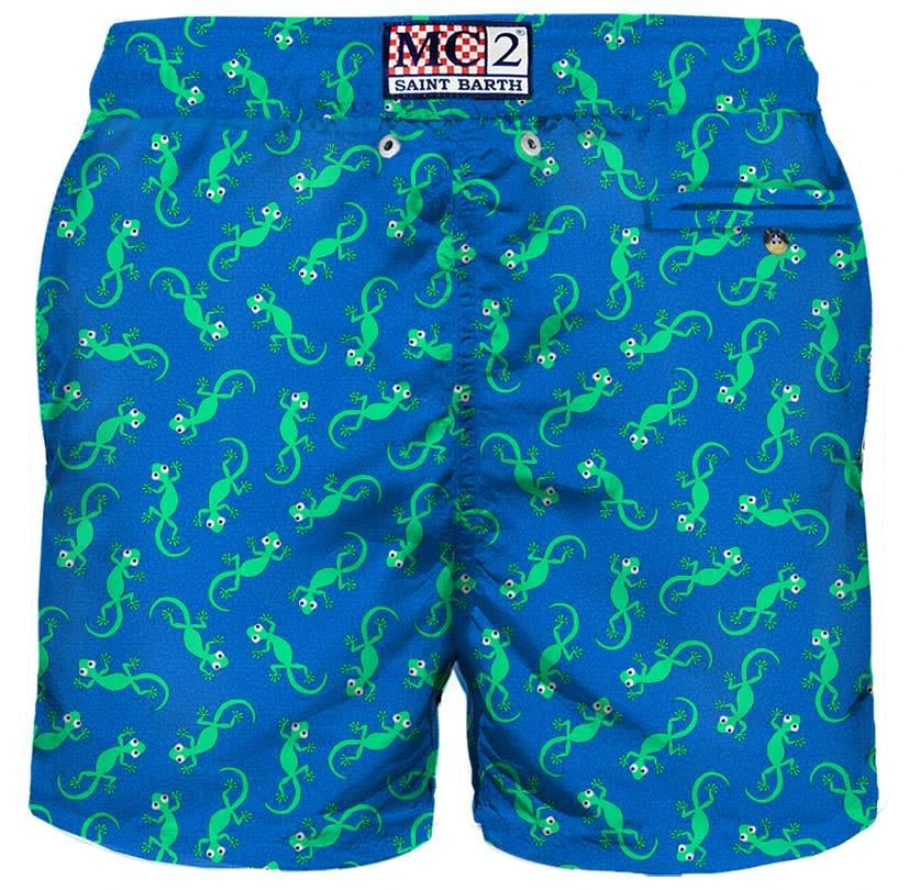 商品Mc2 Saint Barth|MC2 Saint Barth Light Fabric Man Swim Shorts Gecko Print,价格¥1025,第2张图片详细描述