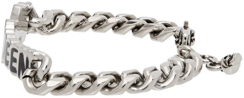 商品Alexander McQueen|Silver Graffiti Chain Bracelet,价格¥3861,第5张图片详细描述