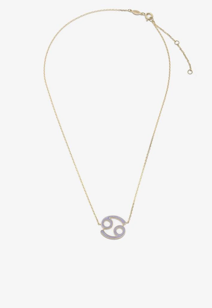 商品Fabula|Cancer Enamel Chain Necklace in 18-karat Yellow Gold,价格¥3204,第1张图片