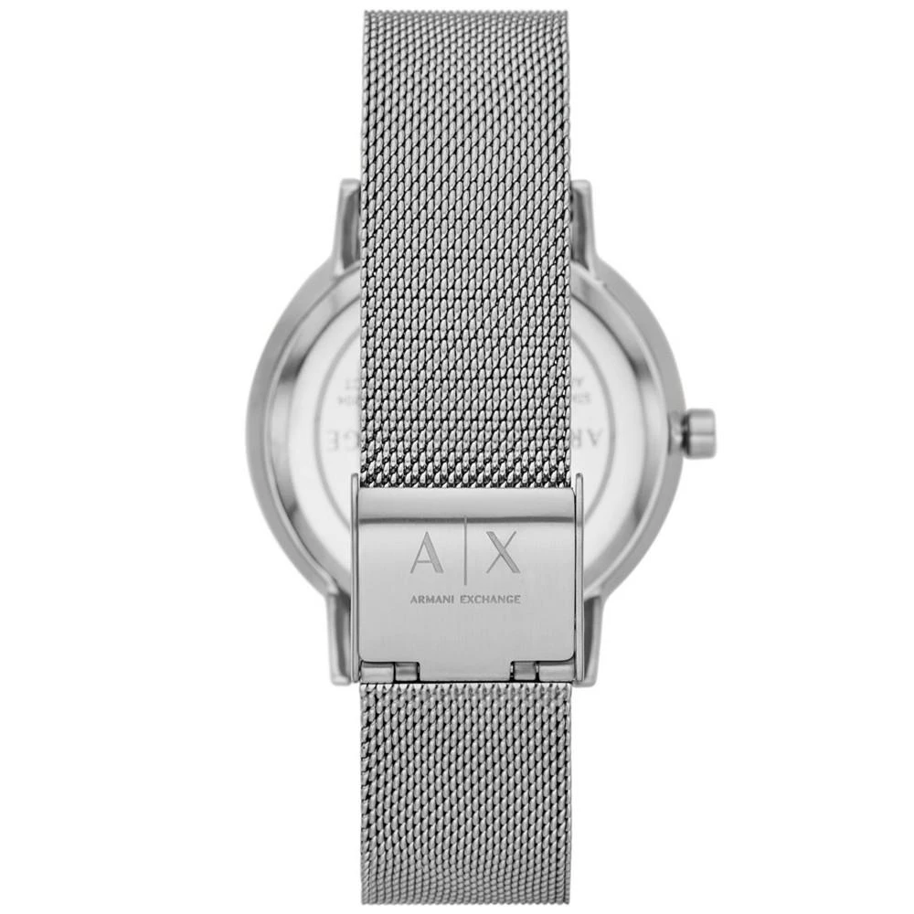 商品Armani Exchange|Women's Three-Hand Silver-Tone Stainless Steel Mesh Strap Watch, 36mm,价格¥1048,第2张图片详细描述